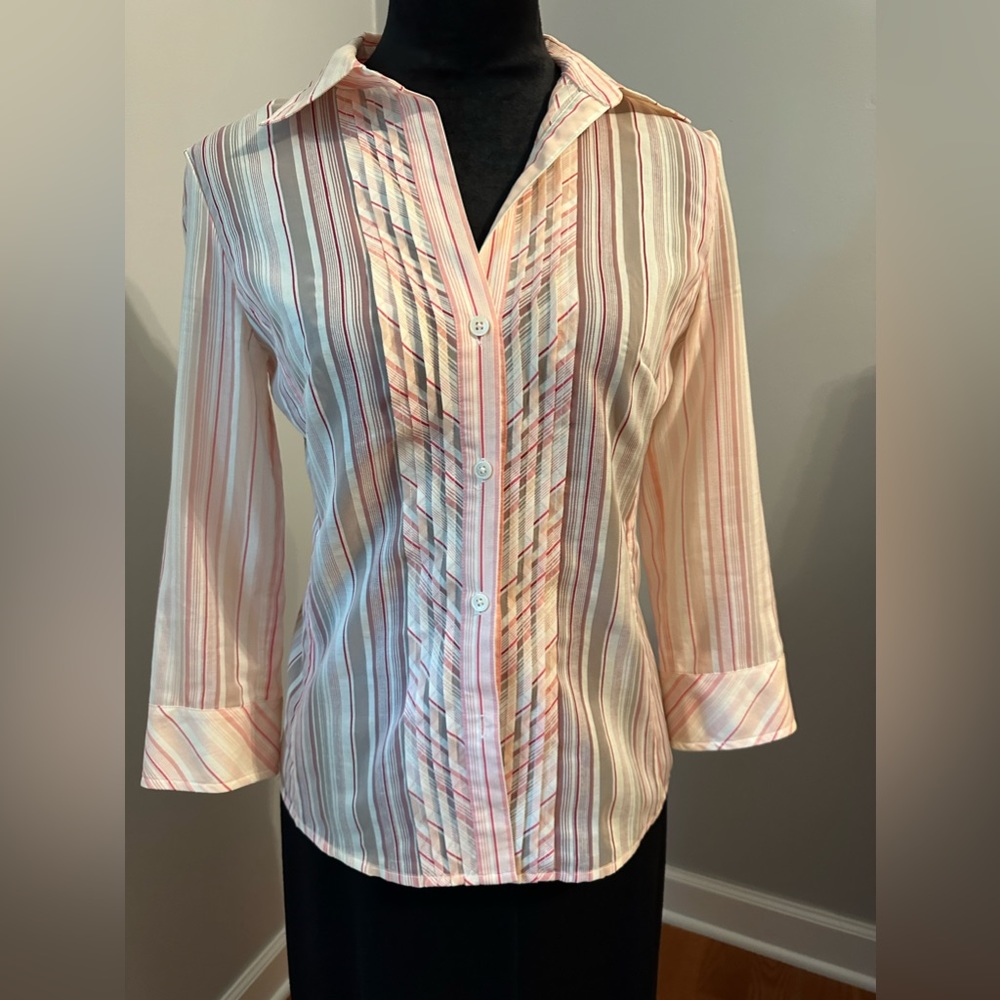 Pink stripe blouse